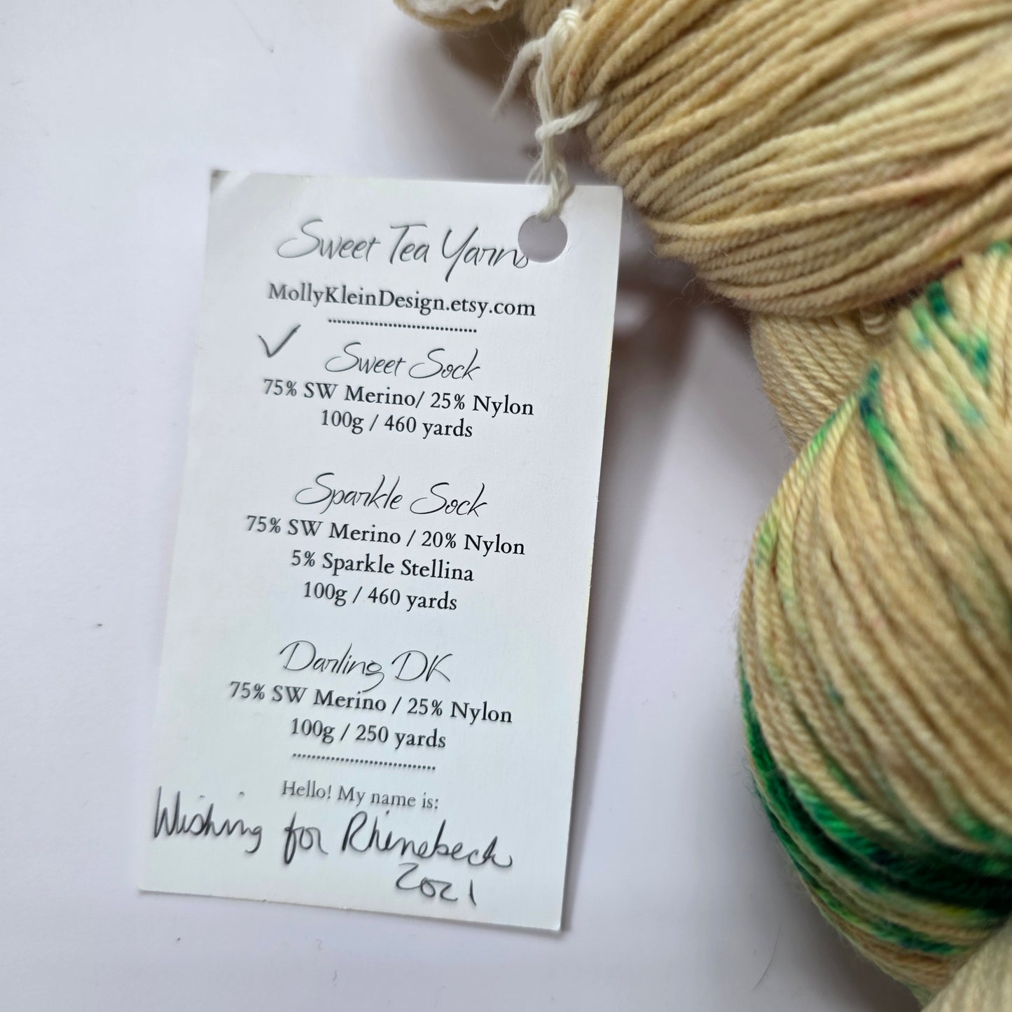 Sweet tea yarns sock fingering