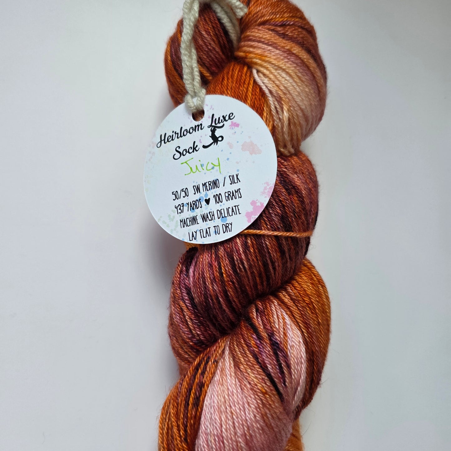 White Whisker Studios Heirloom Luxe sock with silk