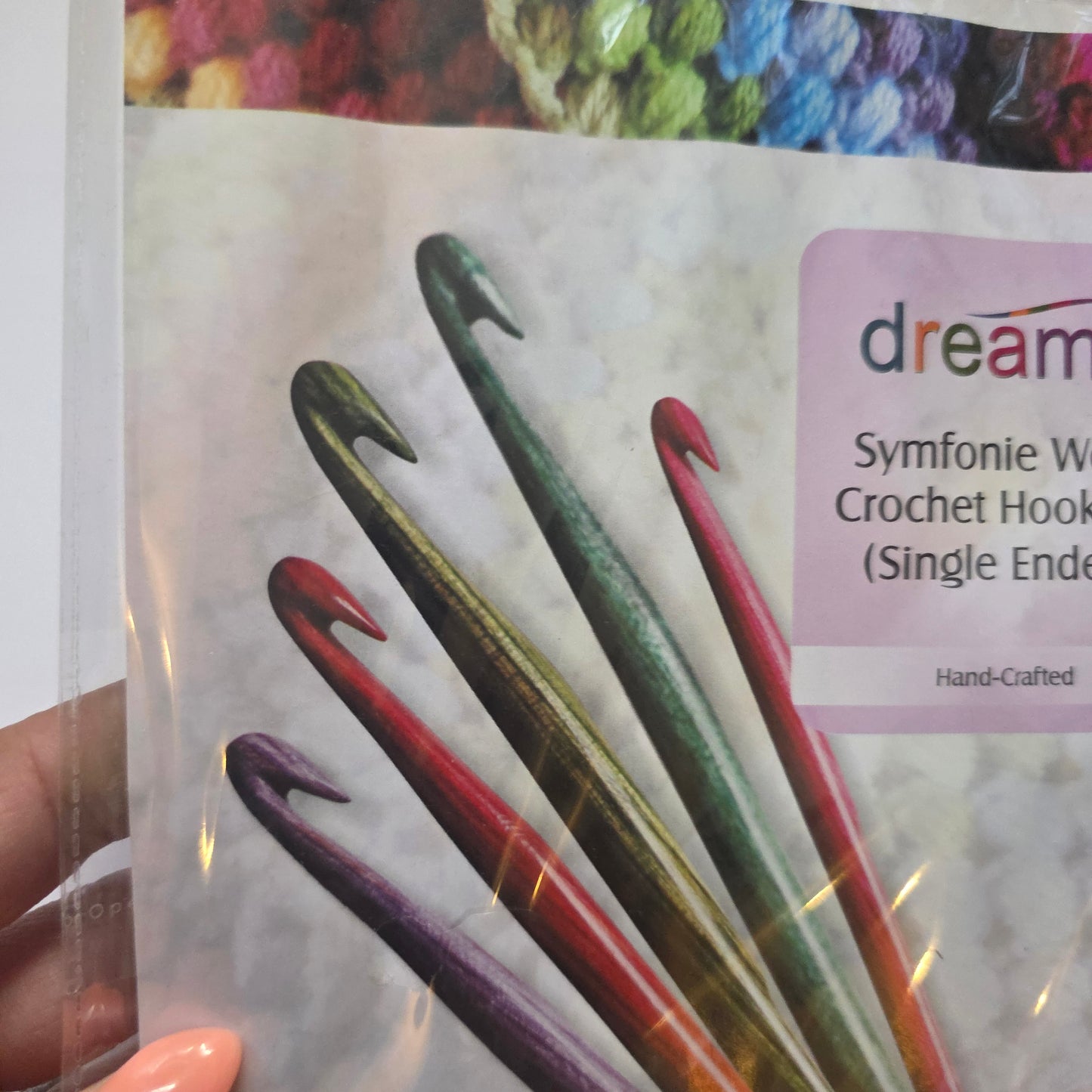 Knitter's Pride dreamz symfonie wood crochet hook set. 8 sizes. Single ended
