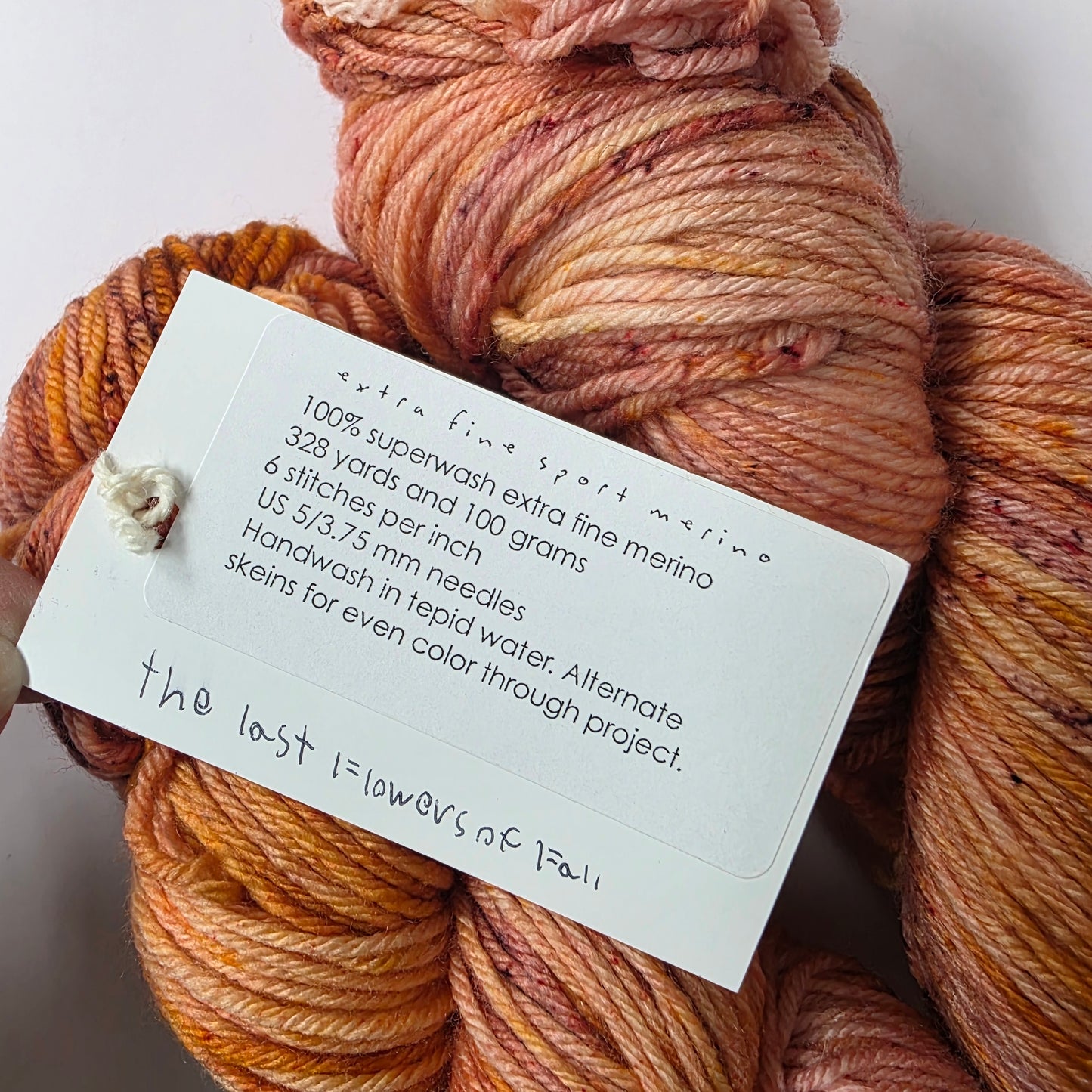 Sundara Yarn Sport Merino - the last flowers of fall