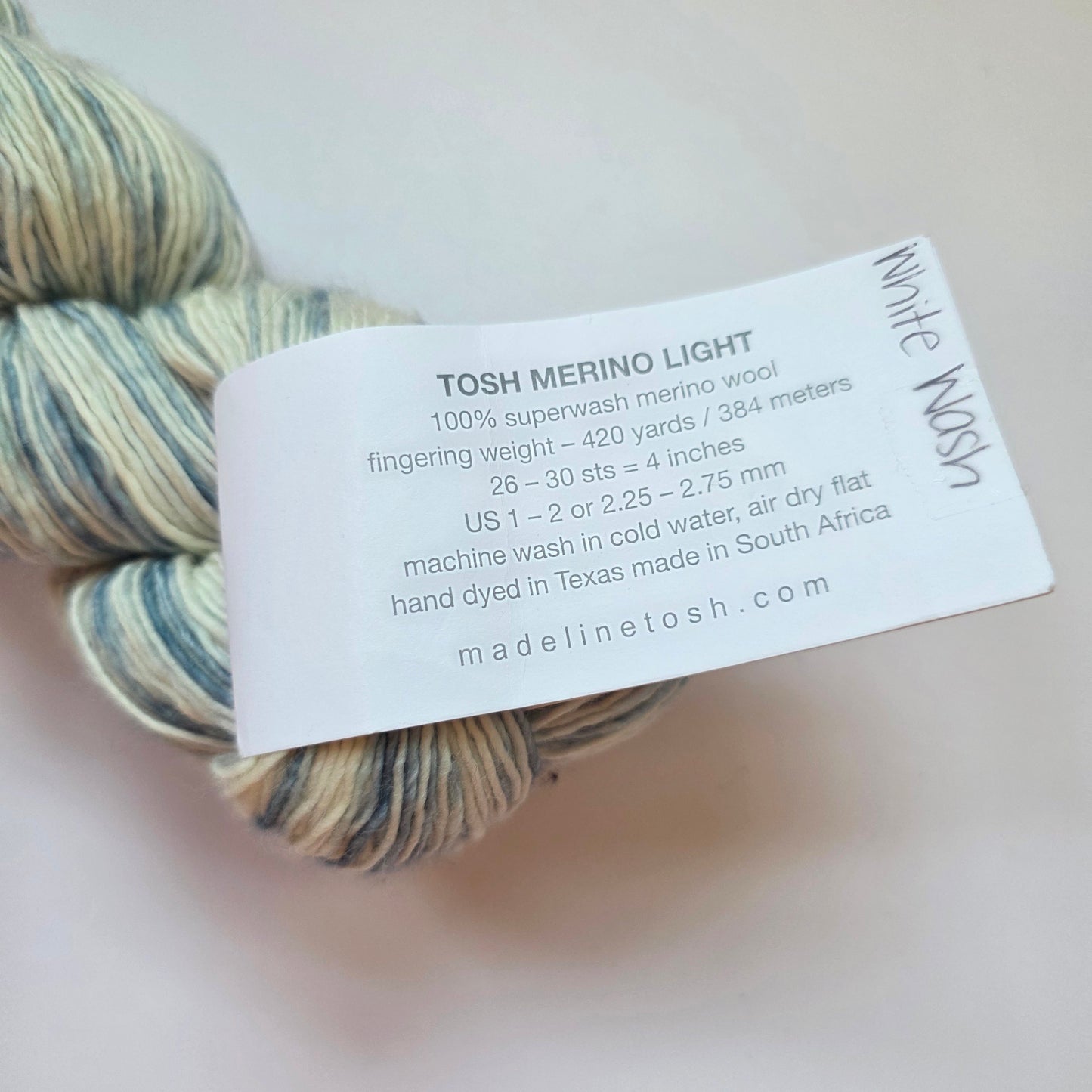 Madelinetosh Merino light Single ply fingering