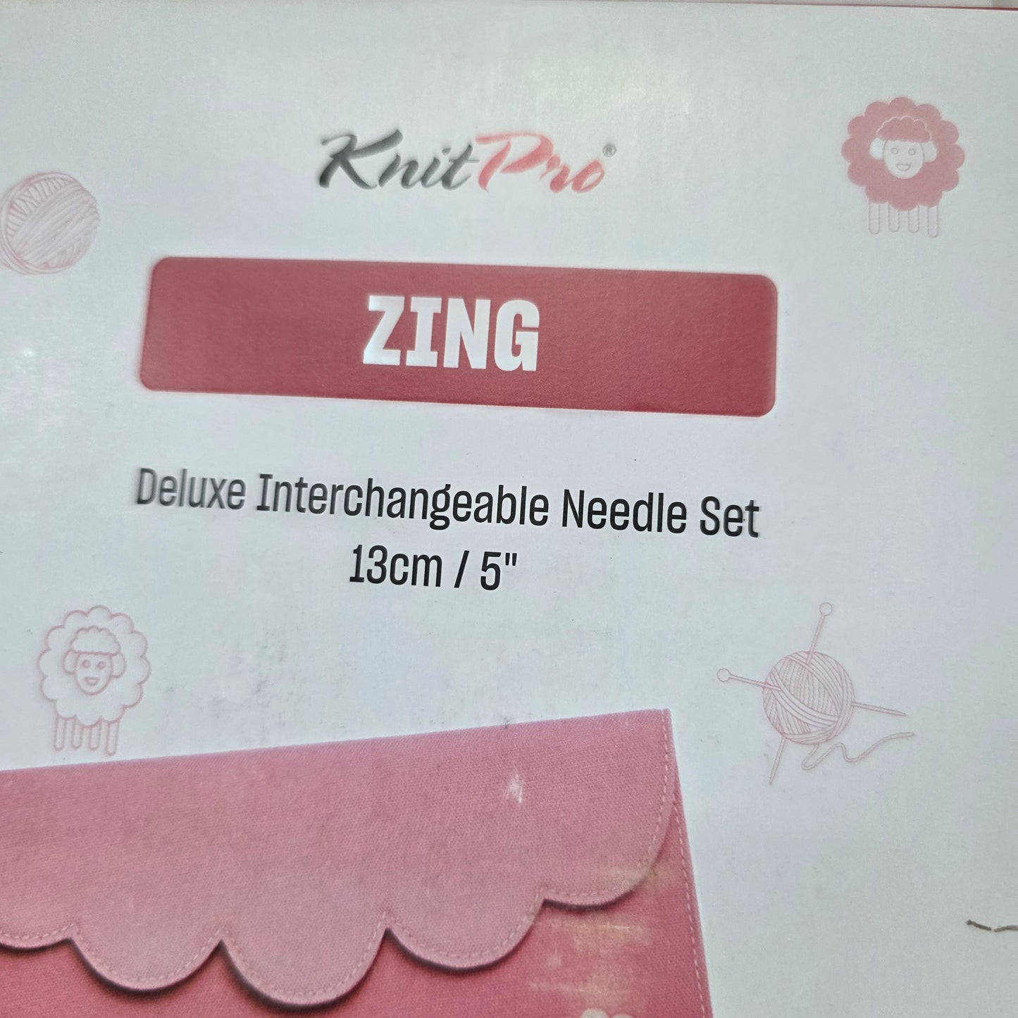 Knitpro Zing deluxe interchangeable knitting needle set. 5", 8 sizes