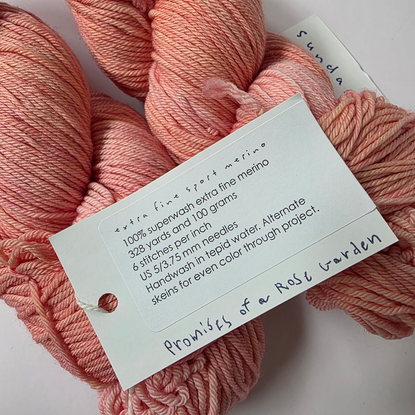 Sundara Yarn Sport Merino - promises of a rose garden