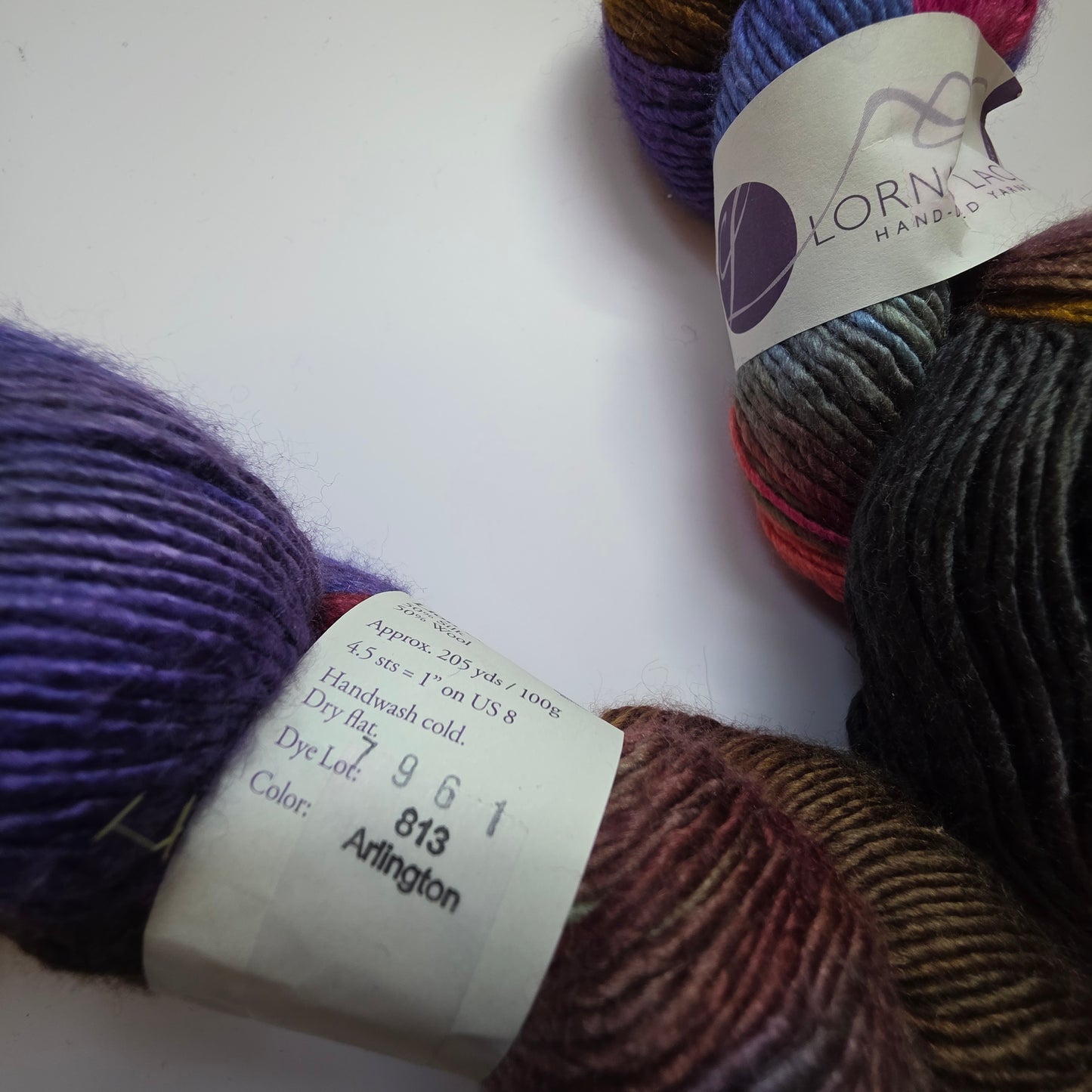 Lorna's Laces lion & lamb worsted. Merino silk