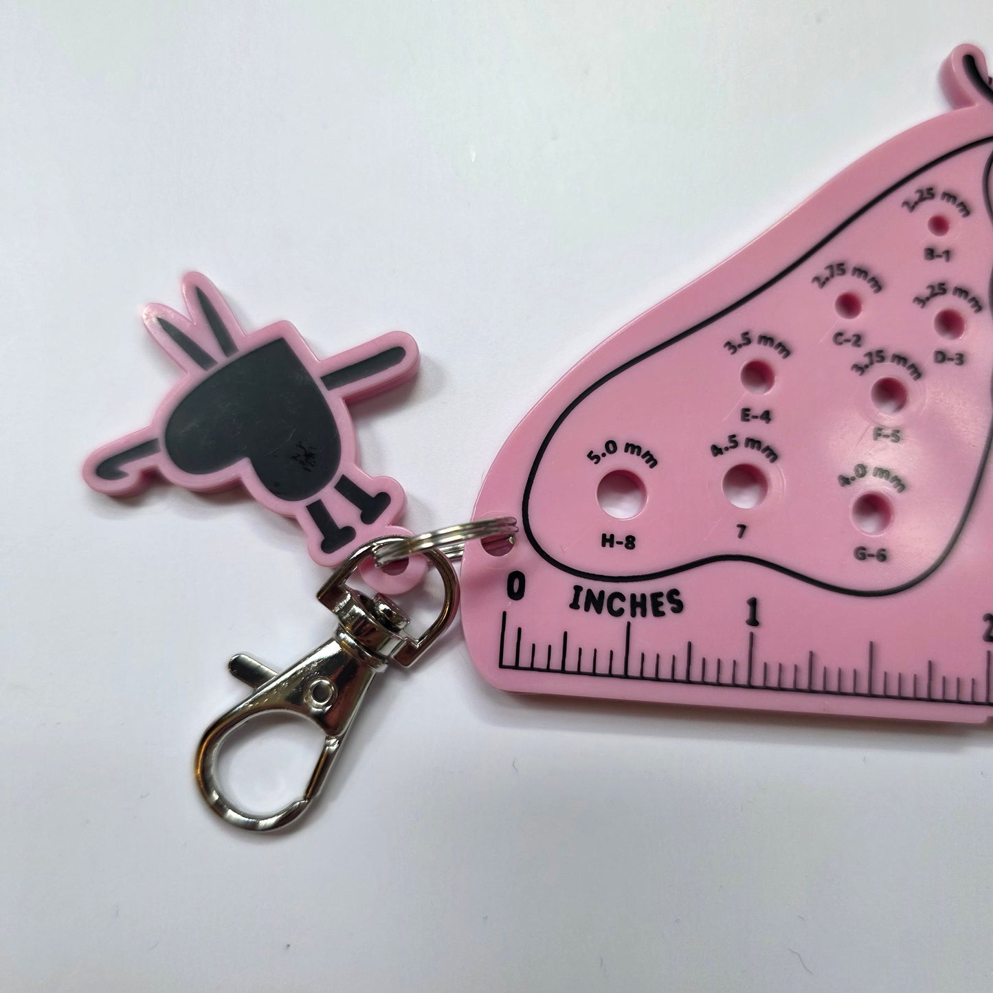Knitting needle guage sizer moth butterfly