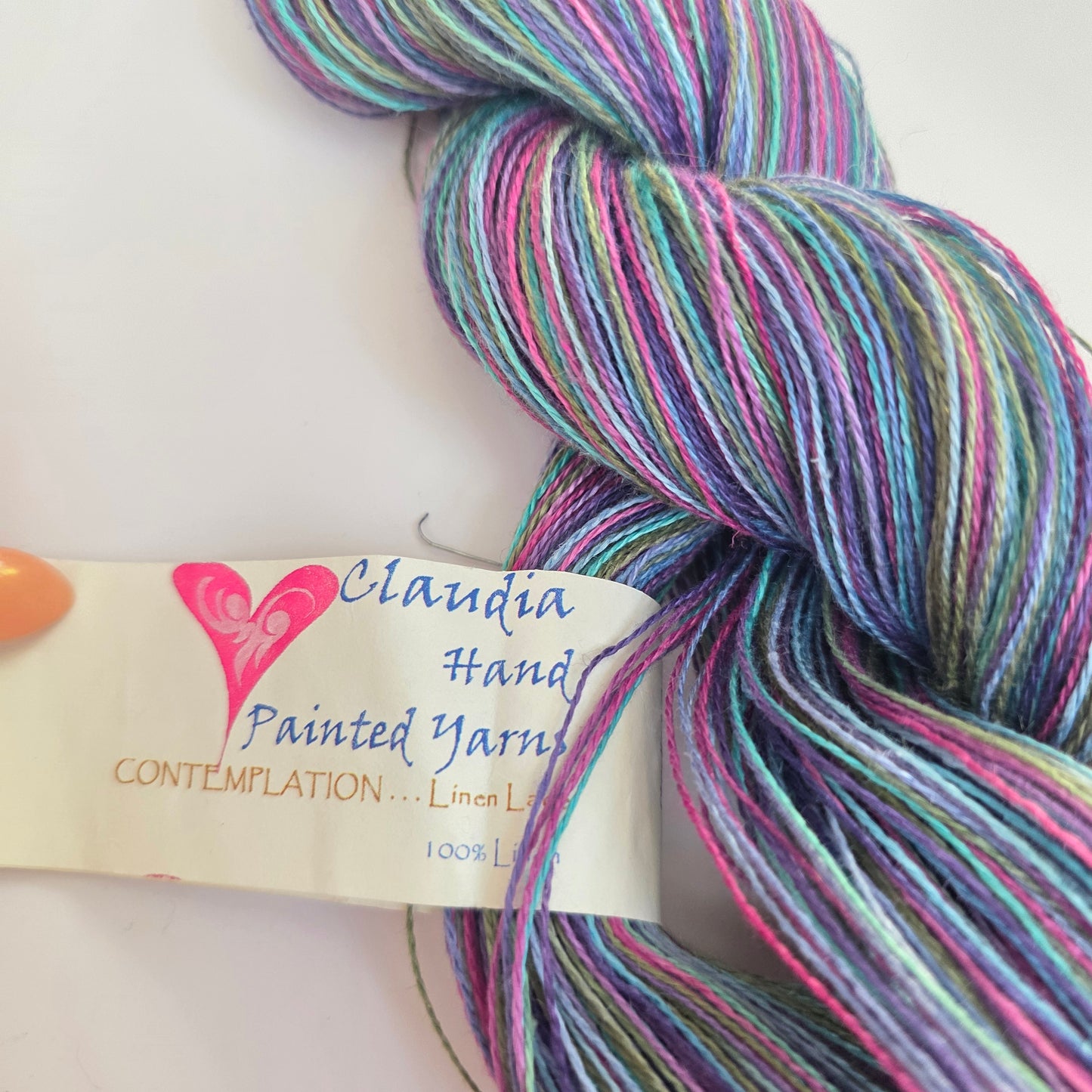 Claudia hand paint linen lace