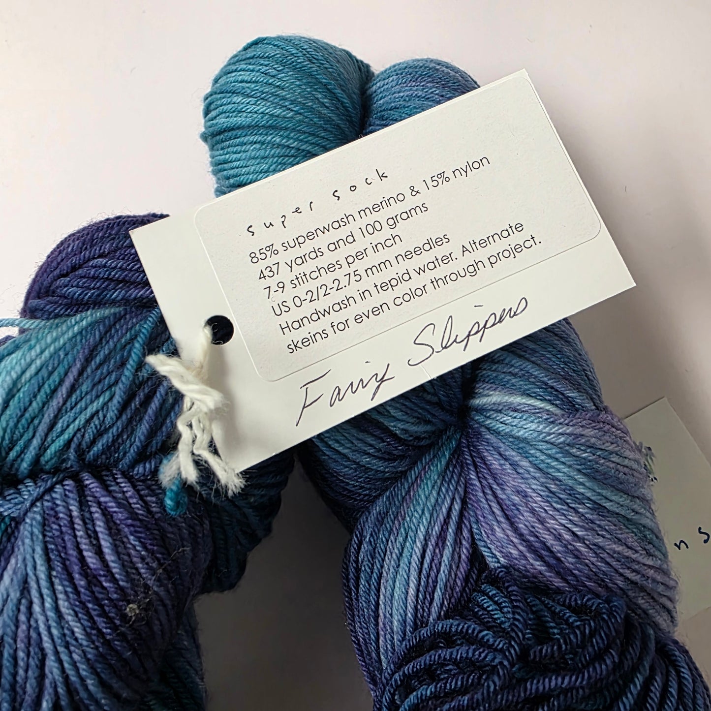 Sundara Super Sock fingering, fairy slippers