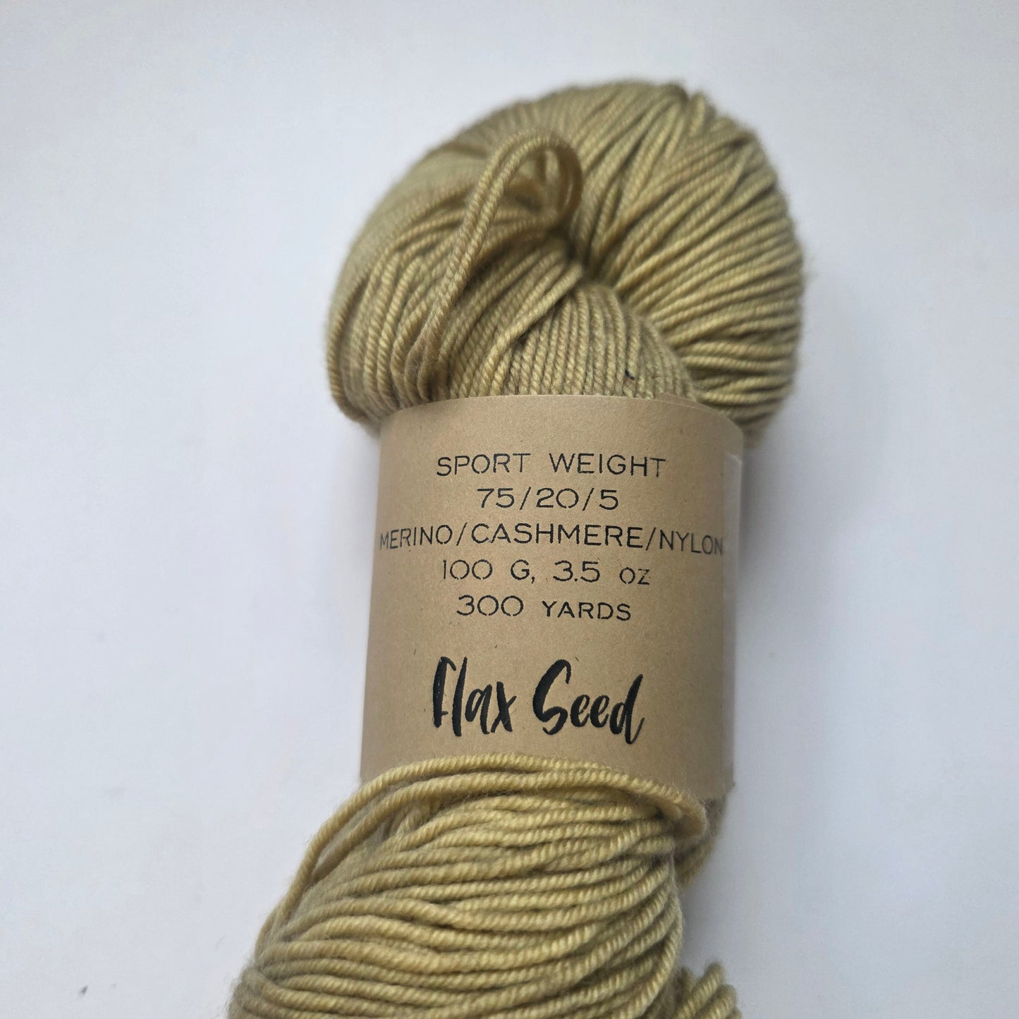 Aunt Katie's Yarn, Flax Seed - Sport Merino Cashmere Nylon Yarn MCN
