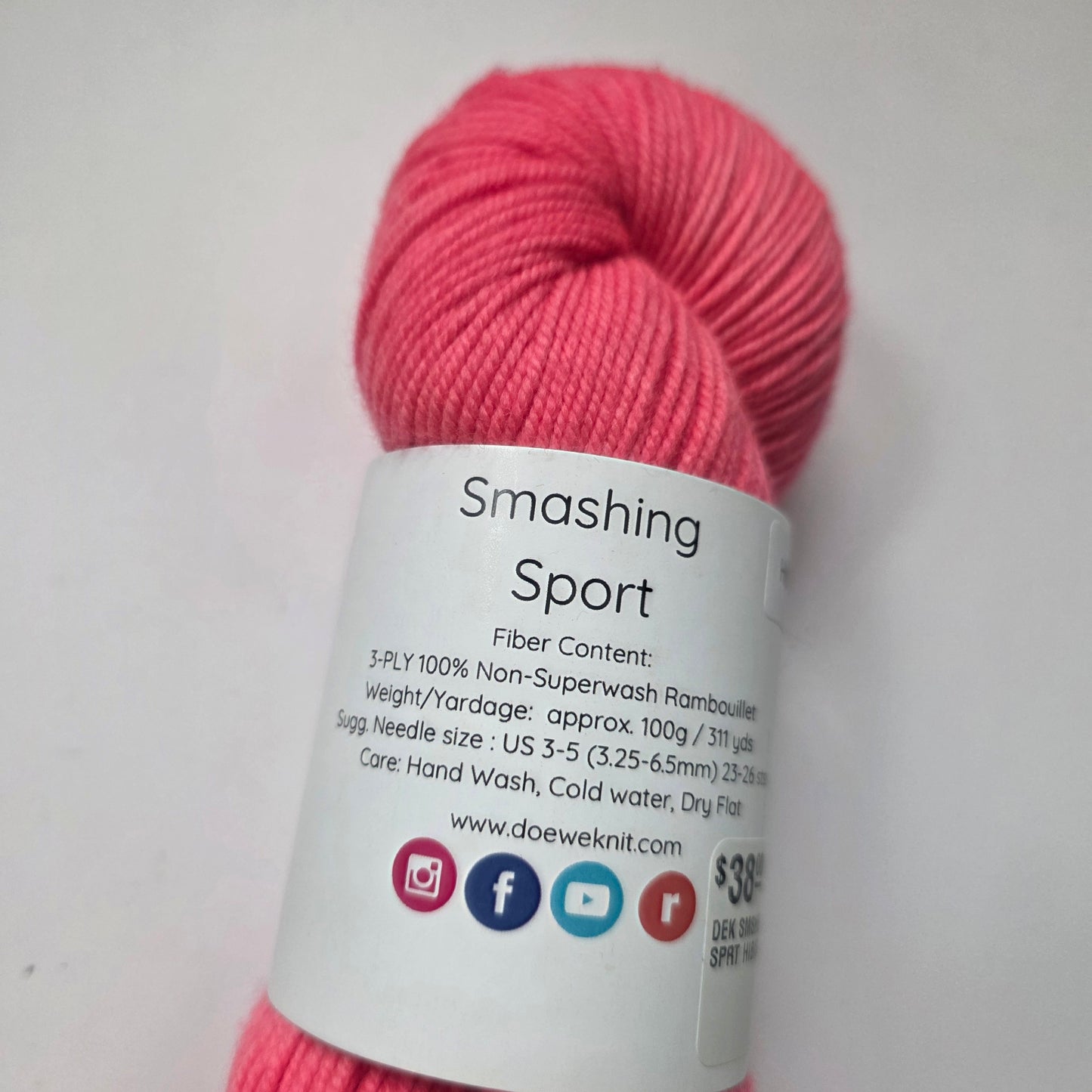 Doe We Knit - Smashing Sport Non-Superwash Rambouillet Yarn