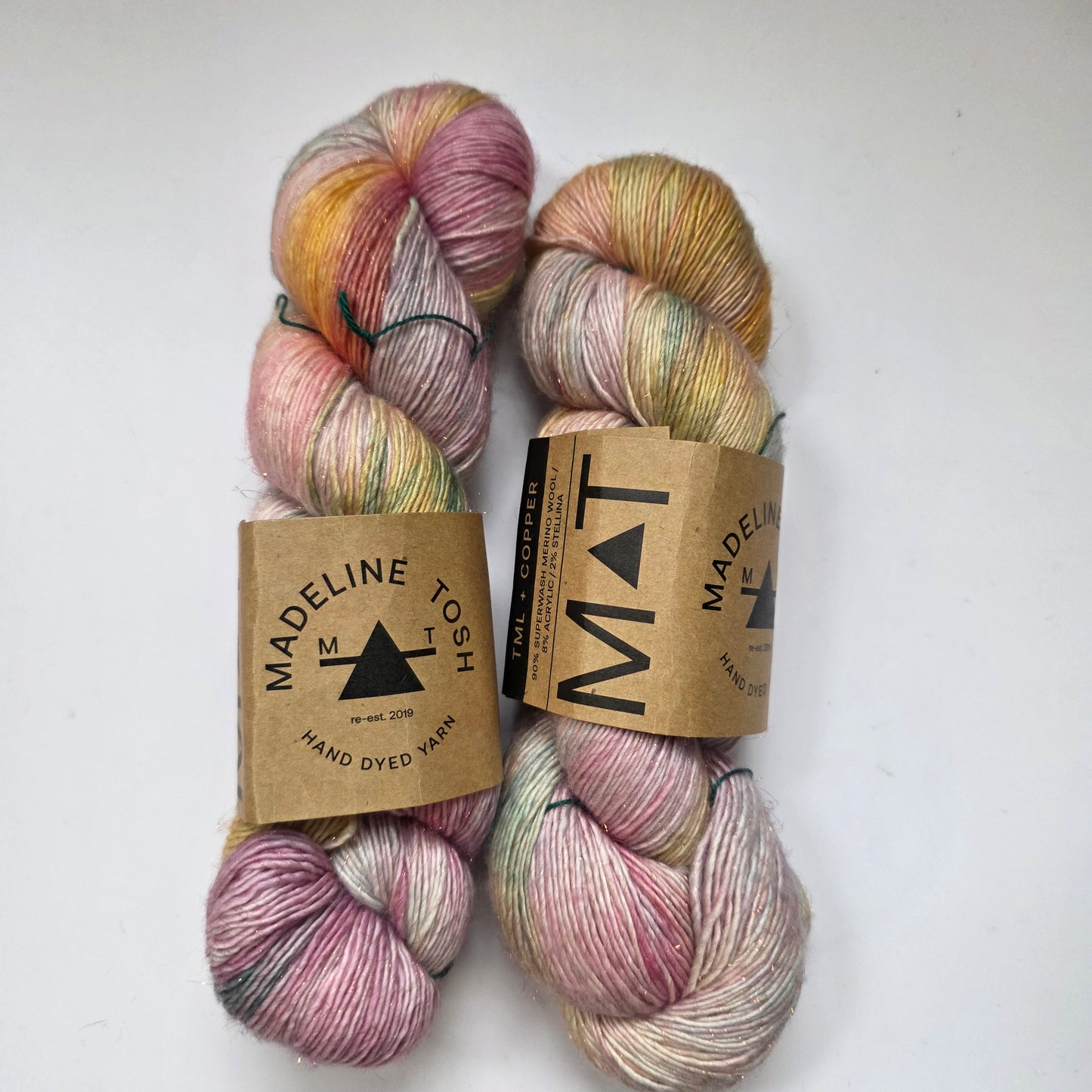Madeline Tosh merino light with Stellina - Texas Tulips