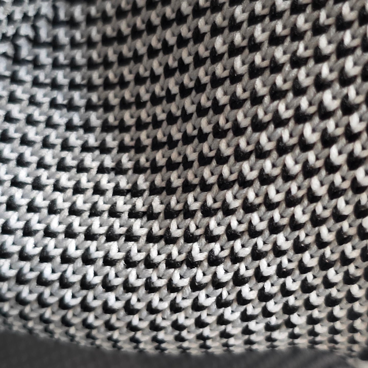 Small Knitted Project Bag Travel Tote Wristlet black white gray panda