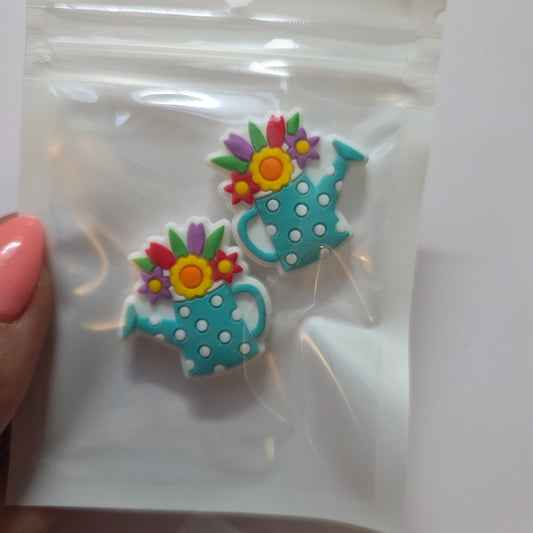 Rubber silicone knitting needle stopper watering can flowers