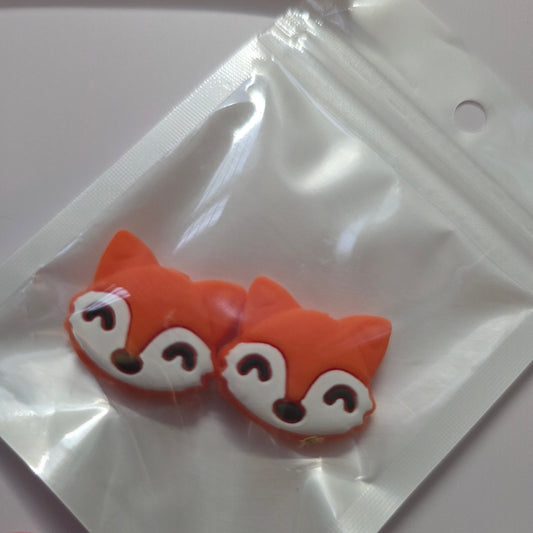 Rubber silicone knitting needle stopper fox
