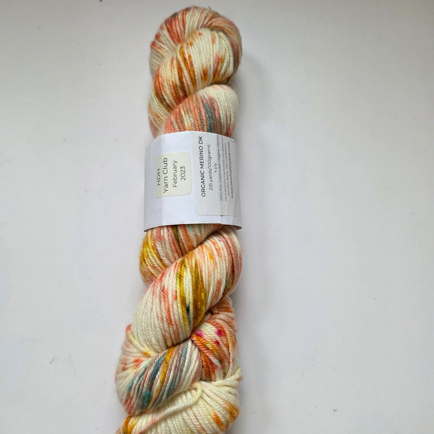 Sew Happy Jane, Organic Merino DK - Hand Dyed Yarn Club