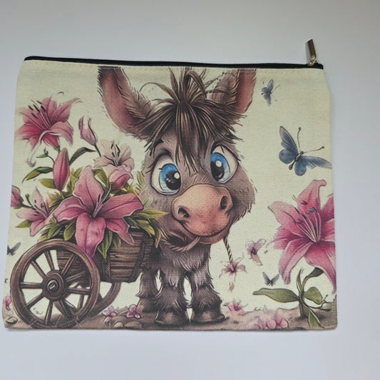 Canvas bag 7inx8.7in, donkey