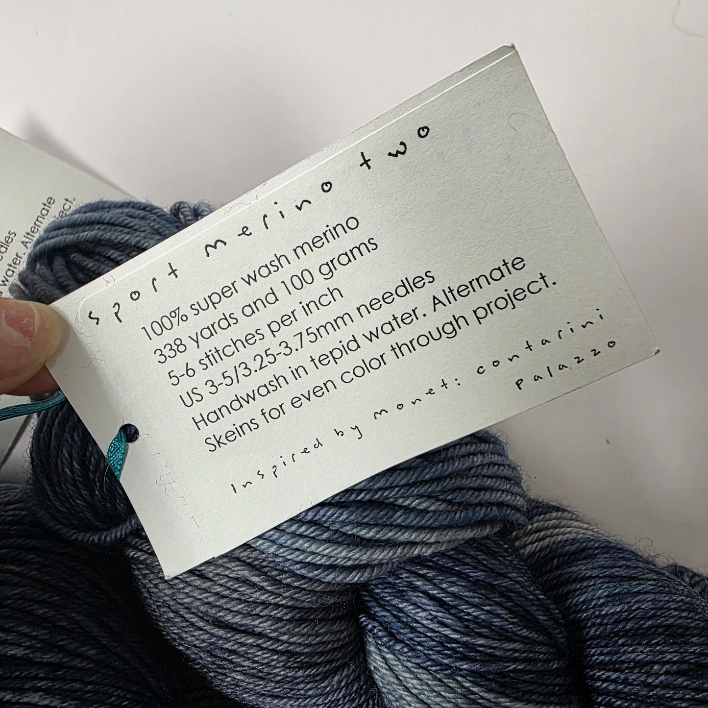 Sundara Yarn Sport Merino - inspired by monet