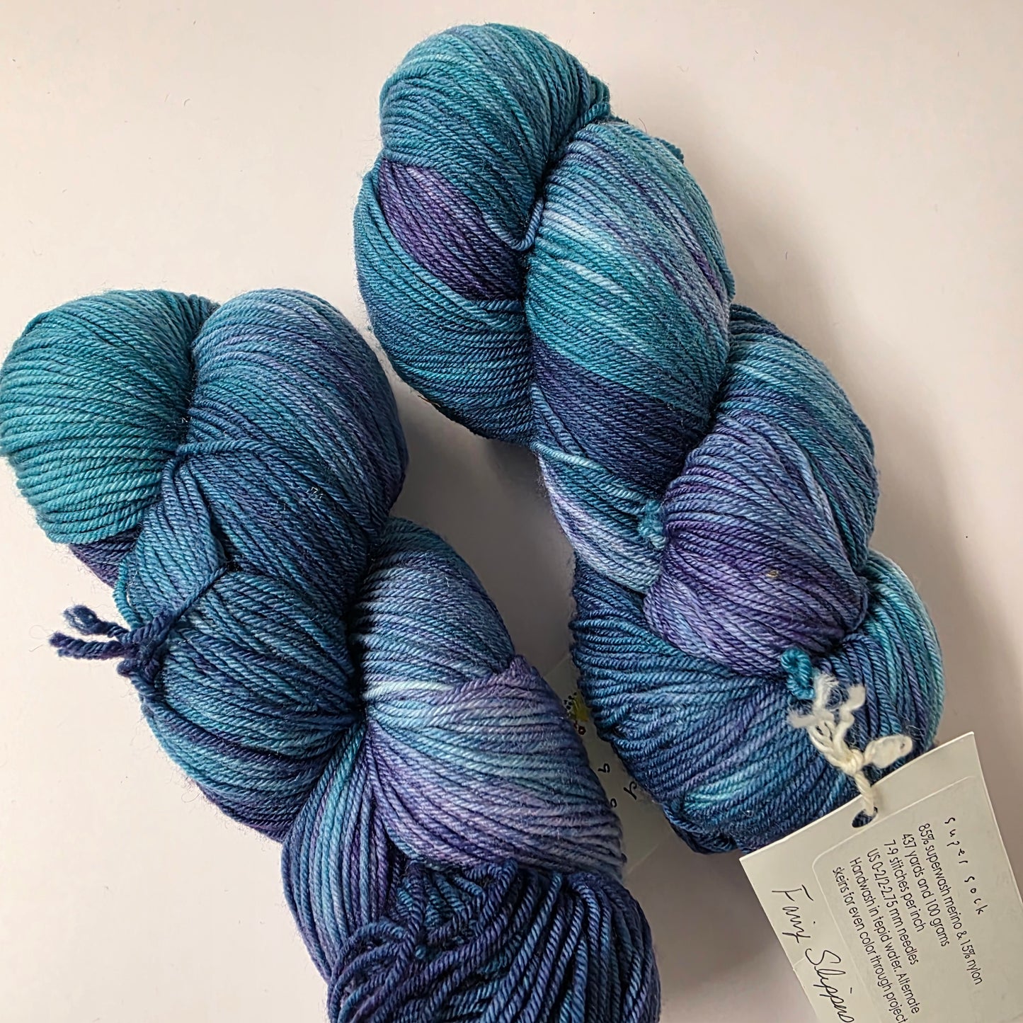 Sundara Super Sock fingering, fairy slippers