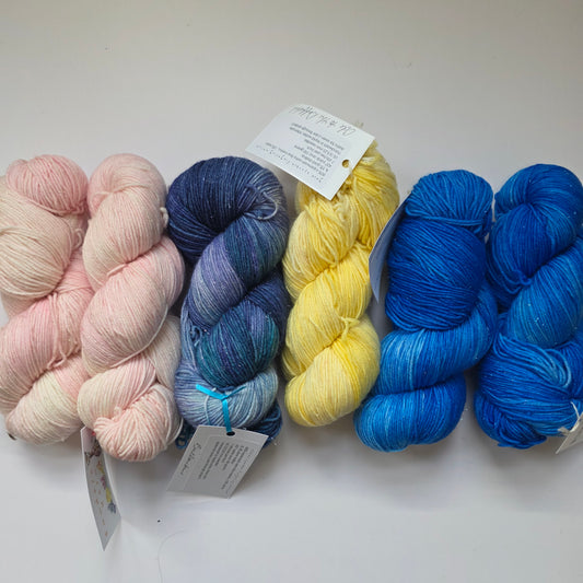 Sundara sock fingering with stellina glitter