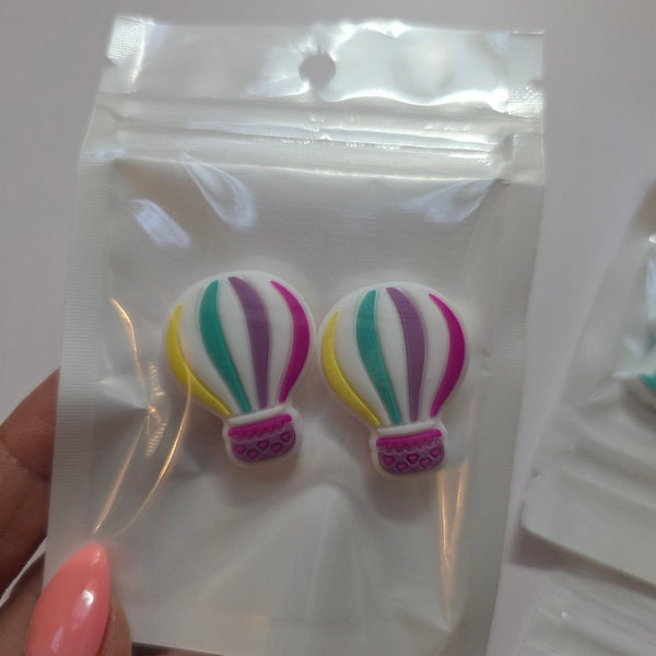 Rubber silicone knitting needle stopper hot air balloon